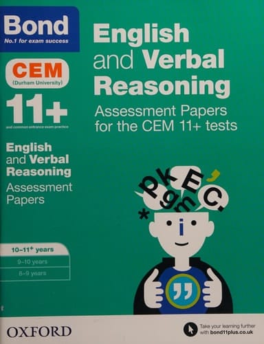 Bond 11+: English and Verbal Reasoning: Assessment Papers for the Cem 11+ Tests
