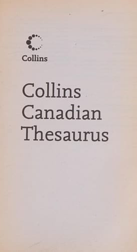 Collins Canadian Thesaurus