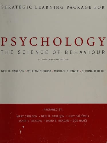 Strategic Learning Package for Psychology, the Science of Behaviour