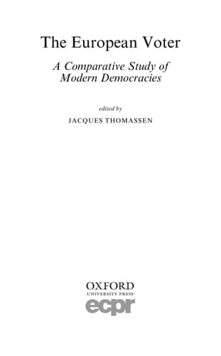 The European Voter (Comparative Politics)