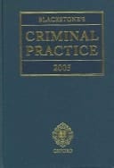 Blackstone's Criminal Practice 2005: Book and CD-ROM Pack