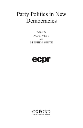 Party Politics in New Democracies (Comparative Politics)