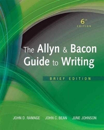 The Allyn & Bacon Guide to Writing