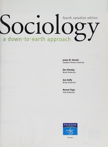 SOCIOLOGY (CANADIAN ED)