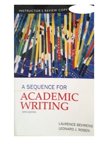 A Sequence for Academic Writing: Instructor's Review (5th Edition, 2012)