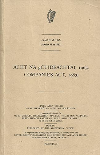 Companies Act 1963 [Hardcover]