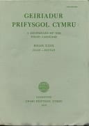 A Geiriadur Prifysgol Cymru / Dictionary Of The Welsh Language
