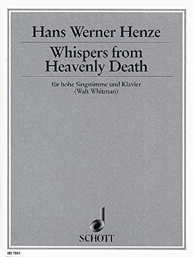 Whispers from Heavenly Death: Cantata for high voice and piano. high voice and piano. aiguë. Réduction pour piano.