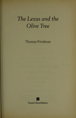 The Lexus and the Olive Tree