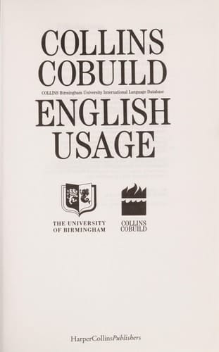 English Usage (COBUILD)