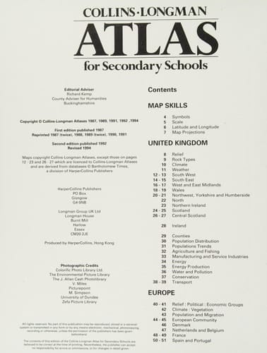 Collins-Longman Atlas for Secondary Schools (CLASS)