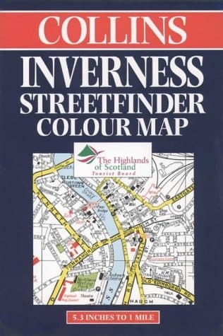 Collins Inverness Streetfinder colour map: 5.3 inches to 1 mile