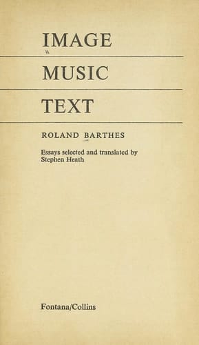 Image, music, text (Fontana communications series)