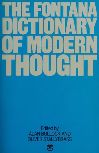 The Fontana Dictionary Of Modern Thought
