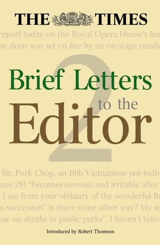 The Times: Brief Letters to the Editor-Book 2