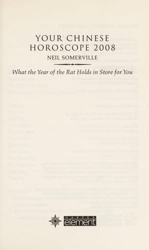 Your Chinese Horoscope 2008: What the Year of the Rat Holds in Store for You