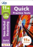 11+ Non-verbal Reasoning Quick Practice Tests Age 9-10 For The Cem Assessment Tests