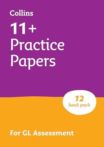 Collins 11+ - 11+ GL English, Maths, Verbal Reasoning and Non-Verbal Reasoning Practice Papers Pack (with 12 Practice Papers Books): for the 2026 GL Tests