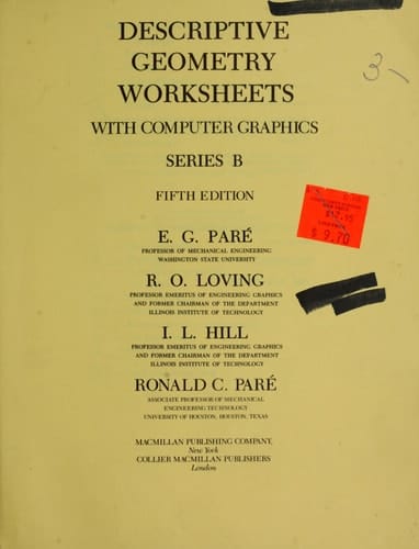 Descriptive Geometry Worksheets with Computer Graphics