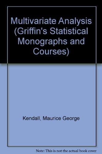 Multivariate Analysis (Griffin's Statistical Monographs and Courses)