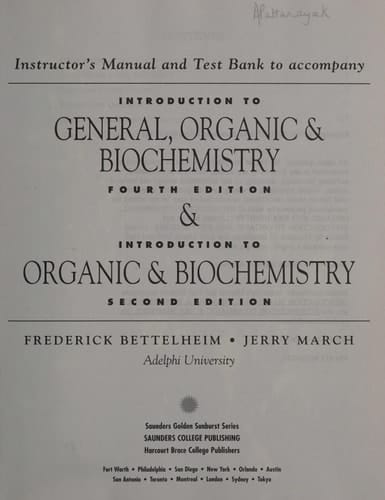 Intro Organic and Biochem Im/TB