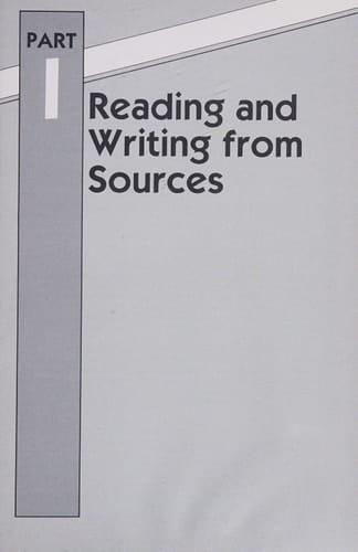 The Writer's Sourcebook: Strategies for Reading and Writing in the Disciplines