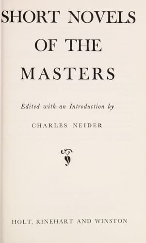 Short Novels of the Masters