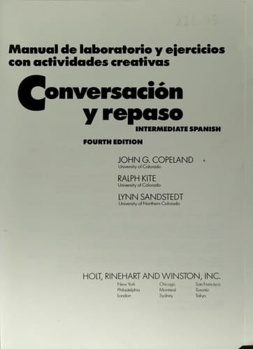 Conversacion y Repaso (Intermediate Spanish)