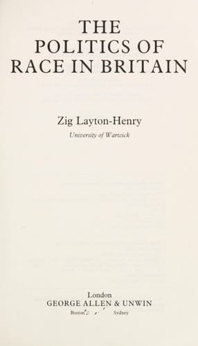 The politics of race in Britain