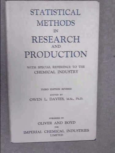 Statistical methods in research and production,: With special reference to the chemical industry