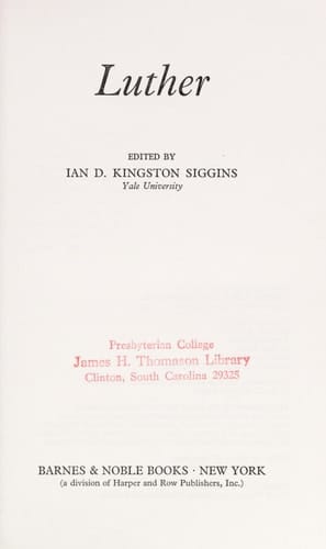 Luther; (Evidence and commentary)