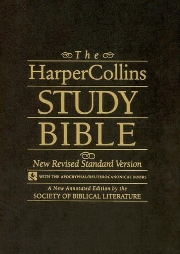 The HarperCollins Study Bible black leather New Revised Standard Version (with the Apocryphal/Deuterocanonical Books)