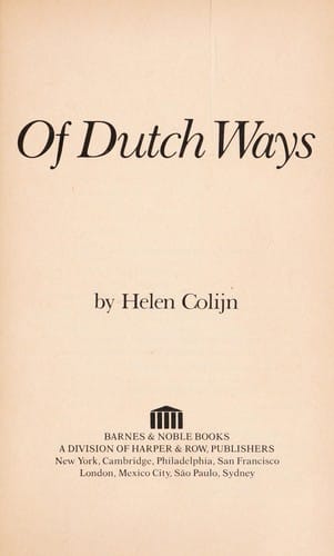 Of Dutch Ways