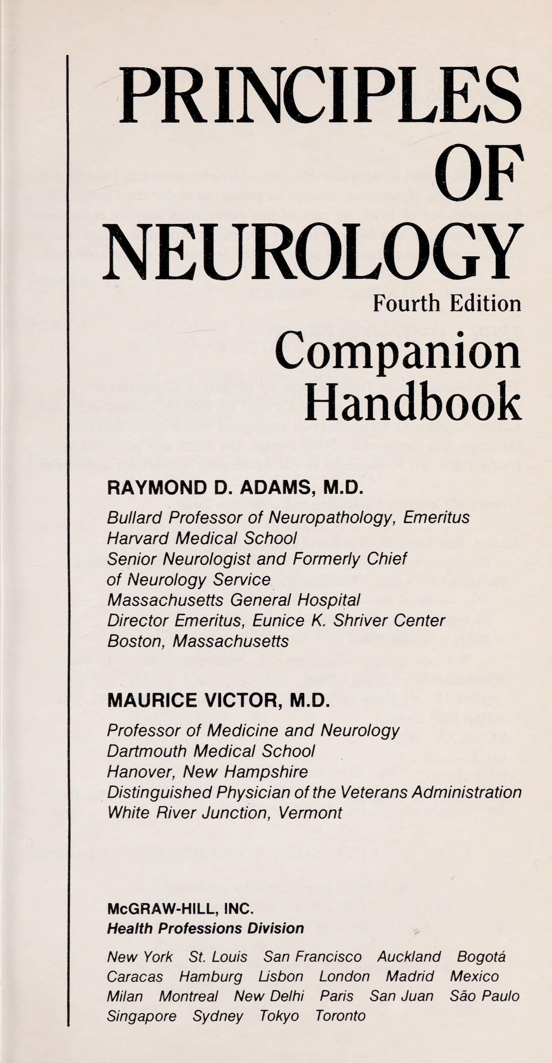 Principles of Neurology: Companion Handbook