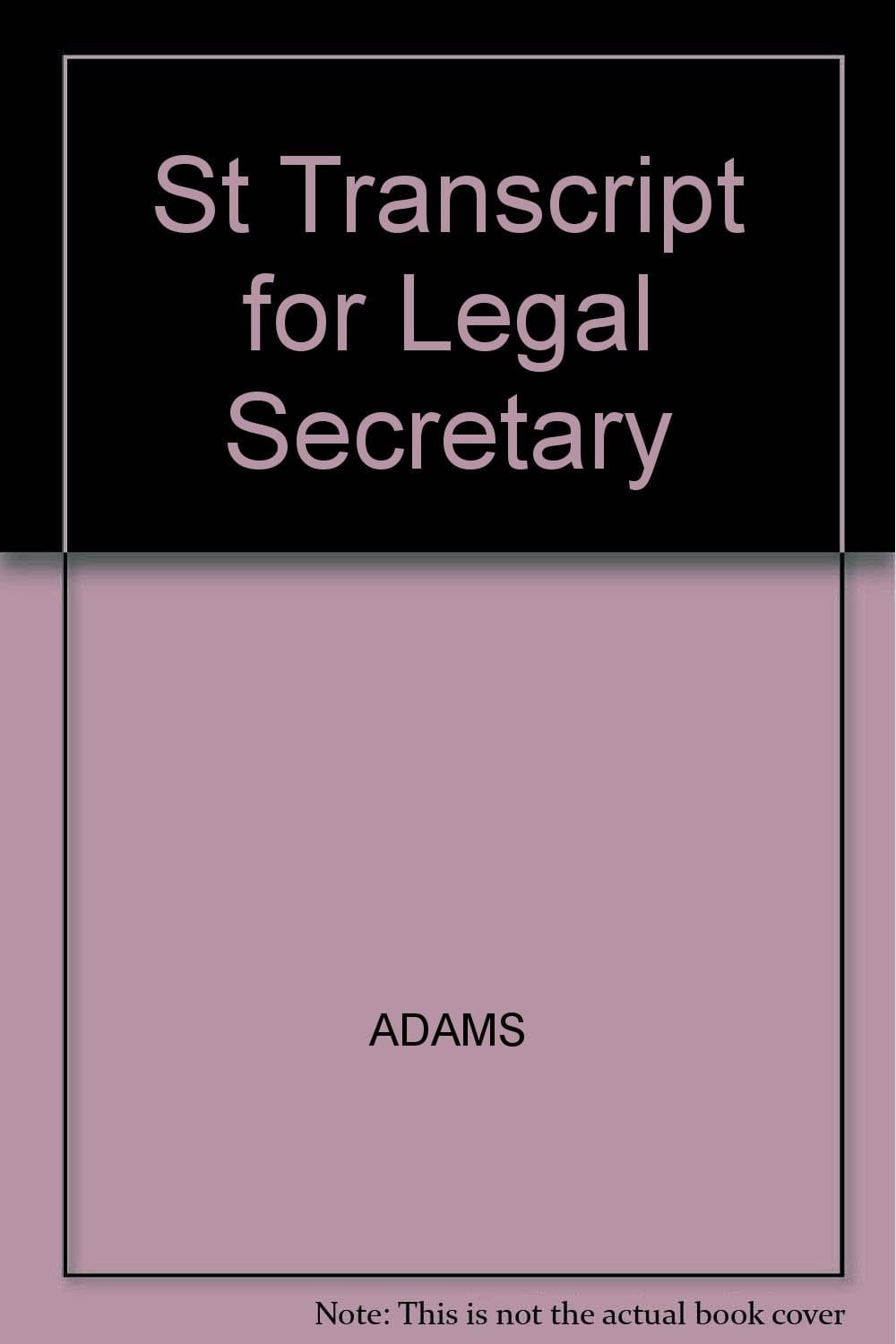 Student's Transcript for Legal Terminology and Transcription