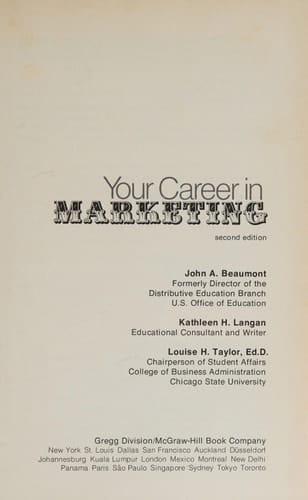 Your career in marketing