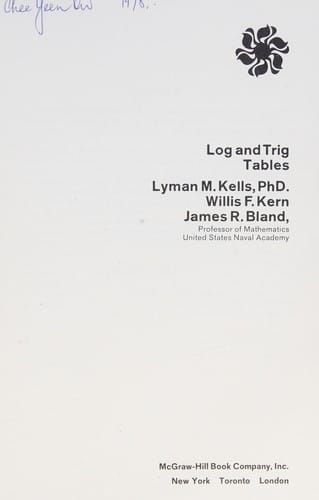 Log and Trig Tables