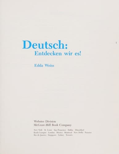 Deutsch: entdecken wir es!