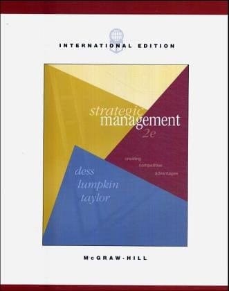 Strategic Management : Creating Competitive Advantage