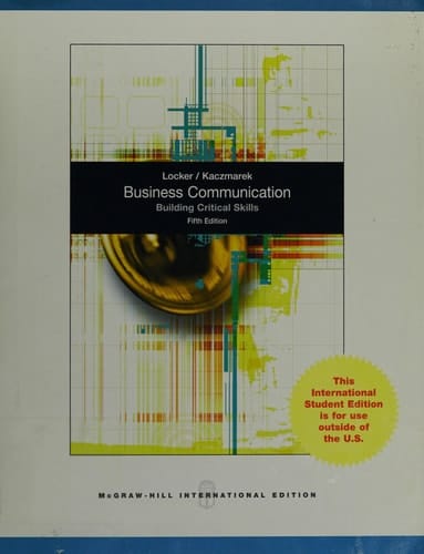 Business Communication Building Critical Skills