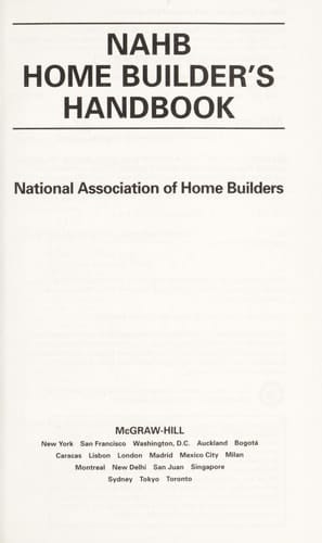 NAHB Home Builder's Handbook