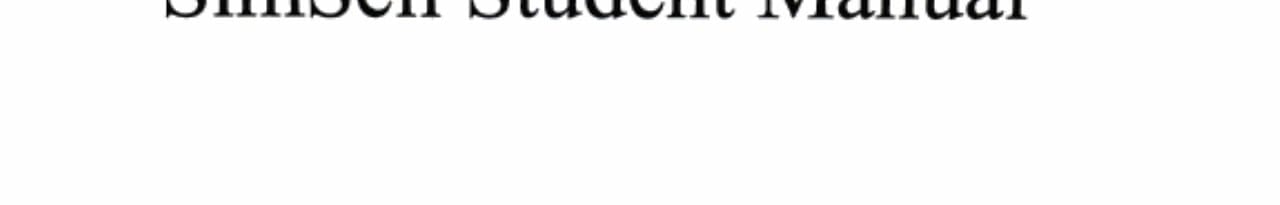 SimSell Student Manual