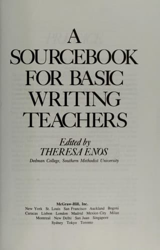 A Sourcebook for Basic Writing Teachers