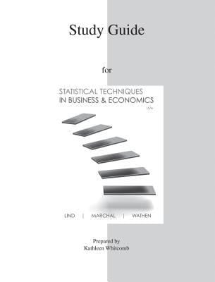 Study Guide For Statistical Techniques In Business Economics Fifteenth Edition