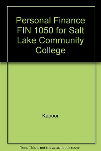 Personal Finance FIN 1050 for Salt Lake Community College