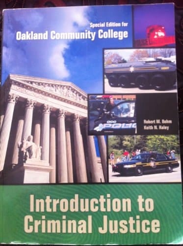 Introduction to Criminal Justice Special Edition for Oakland Community College