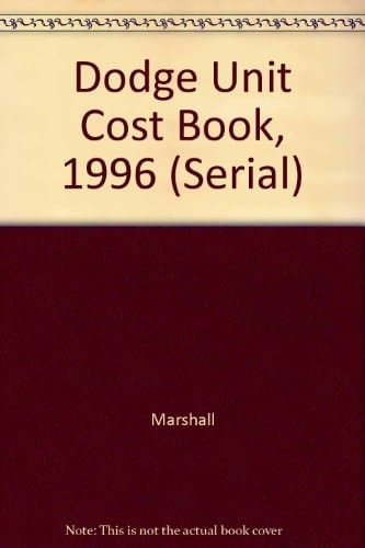 Dodge unit cost book 1996