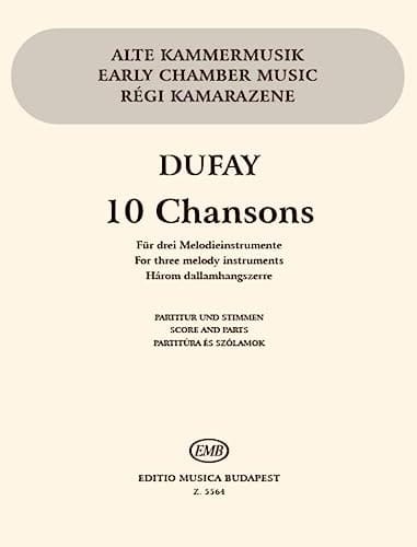 10 Chansons for three melodic instruments (recorders, violins, flutes, clarinets...) (Mixed Chamber Trio)
