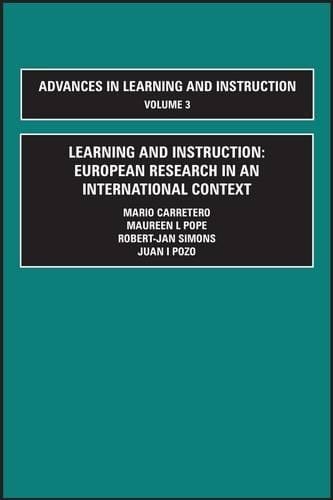 Learning and Instruction European Research in an International Context ; a Publication of the European Association for Research on Learning and Instruction