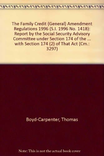 Family Credit (General) Amendment Regulations 1996 (S. I. 1996 No. 1418)